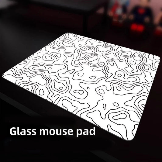 3.0mm Gaming Mouse Pad Toughened Glass Material Smooth Surface Edge Anti-slip Washable Glass Mousepad Fast Shipping Custom Made