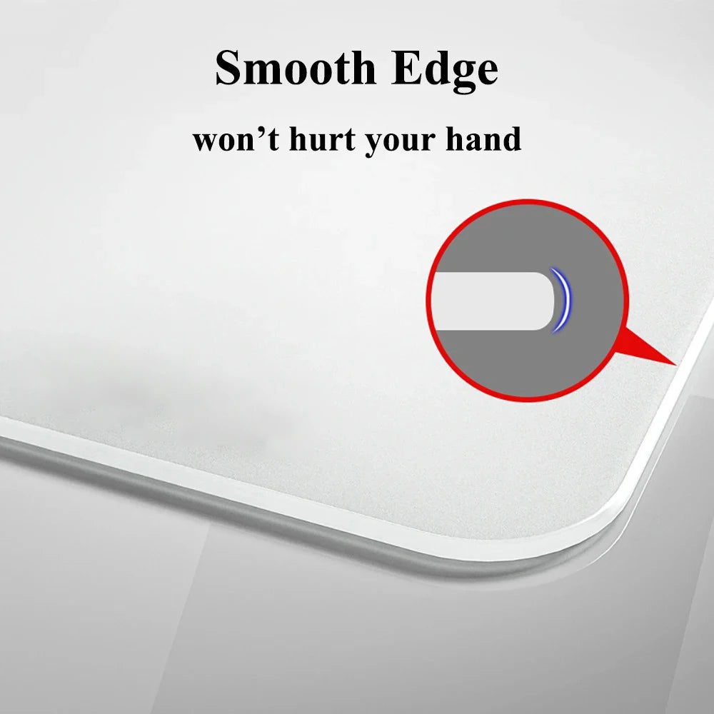 3.0mm Gaming Mouse Pad Toughened Glass Material Smooth Surface Edge Anti-slip Washable Glass Mousepad Fast Shipping Custom Made